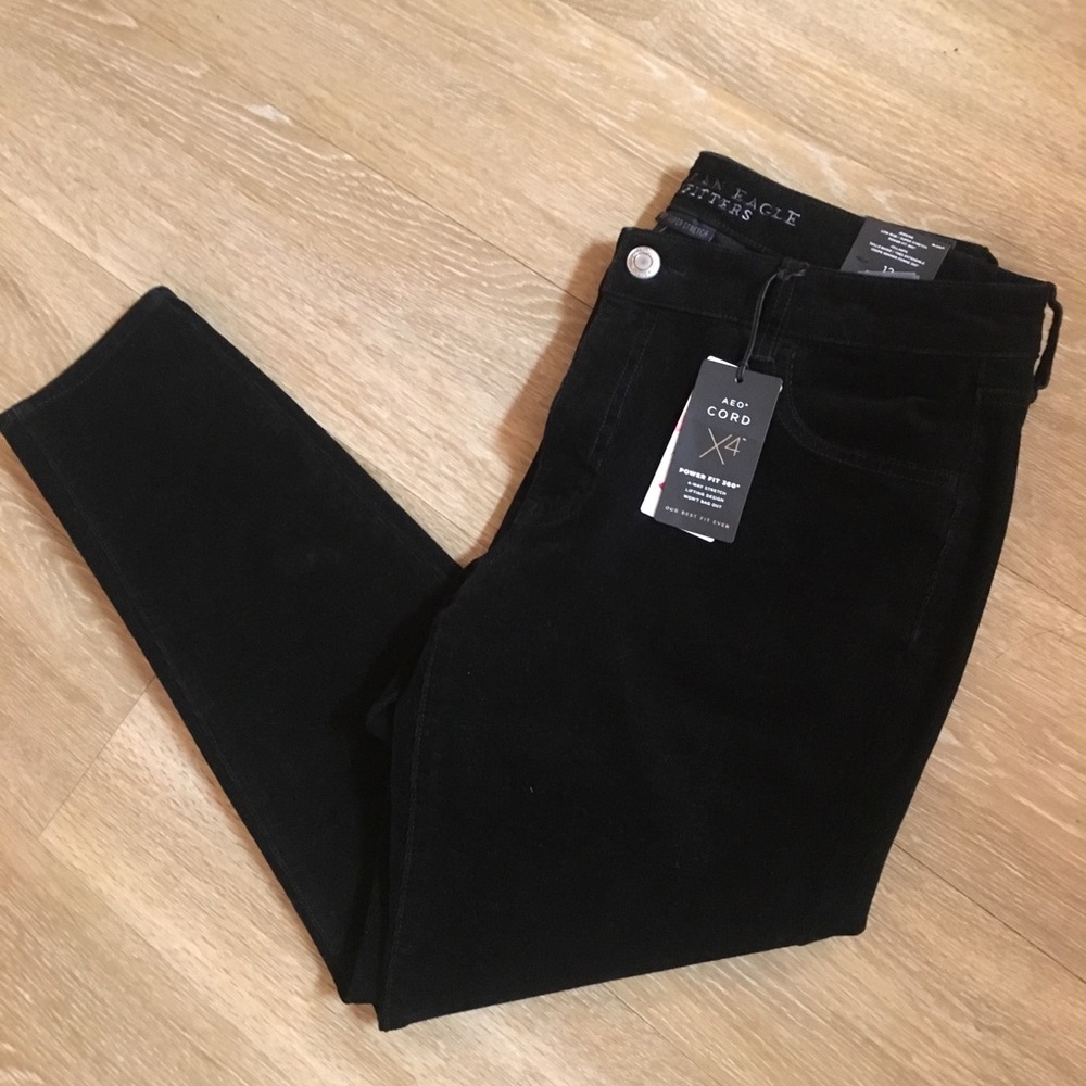 AEO Black Corduroy Jeggings